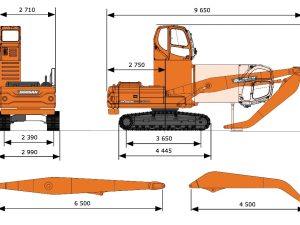 Гусеничный перегружатель Develon DX225MH Doosan