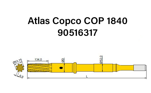 90516317 Хвостовик Atlas Copco 90516317 Хвостовик Atlas Copco
