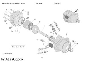 3222311156 Гидравлический мотор для буровой установки Roc F6 Atlas Copco