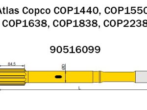 90516099 Хвостовик Atlas Copco для глубокого бурения