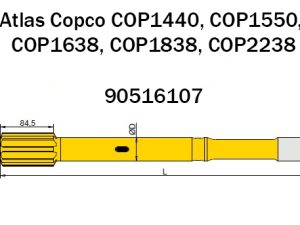 90516107 Хвостовик Atlas Copco для глубокого бурения