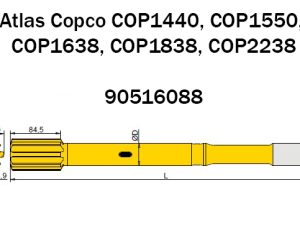 90516088 Хвостовик Atlas Copco для глубокого бурения