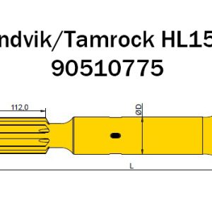 90510775 Хвостовик Sandvik для добычного бурения 90510775 Хвостовик Sandvik для добычного бурения